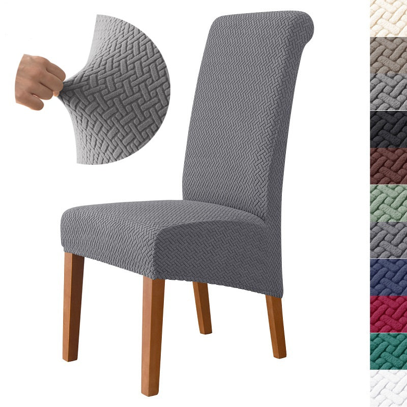 Knitted Twill Jacquard XL Dining Chair Covers