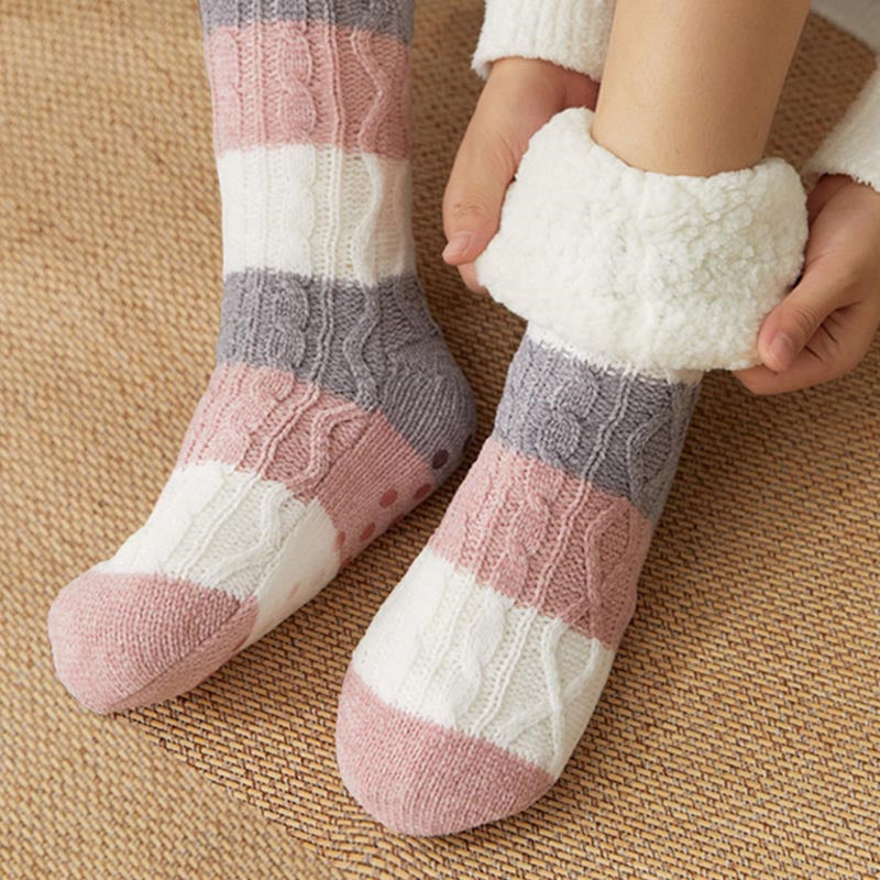 Women's Winter Fleece Thermal Fuzzy Slipper Socks