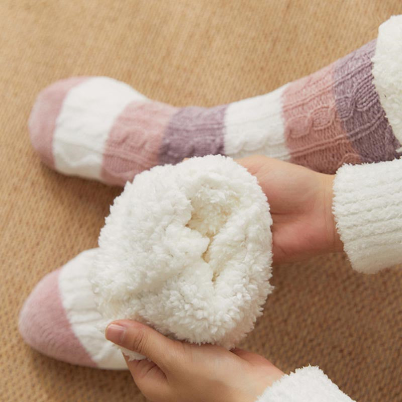 Women's Winter Fleece Thermal Fuzzy Slipper Socks