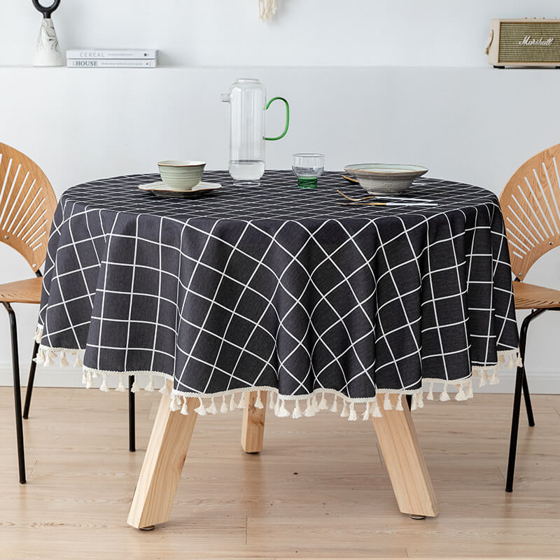 Waterproof Wipeable Round Tablecloths