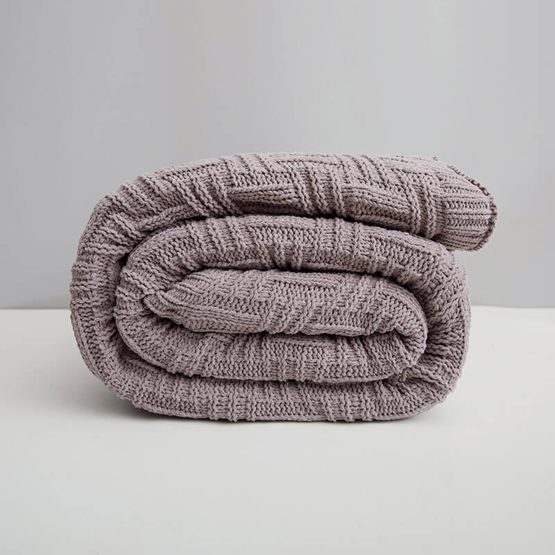 Double Layer Thicken Warm Knit Wool Blanket