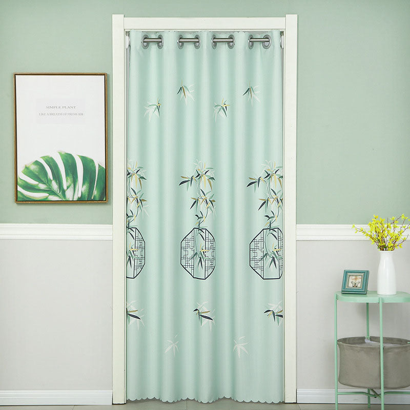 Blackout Sliding Door Curtain with Tie Rope