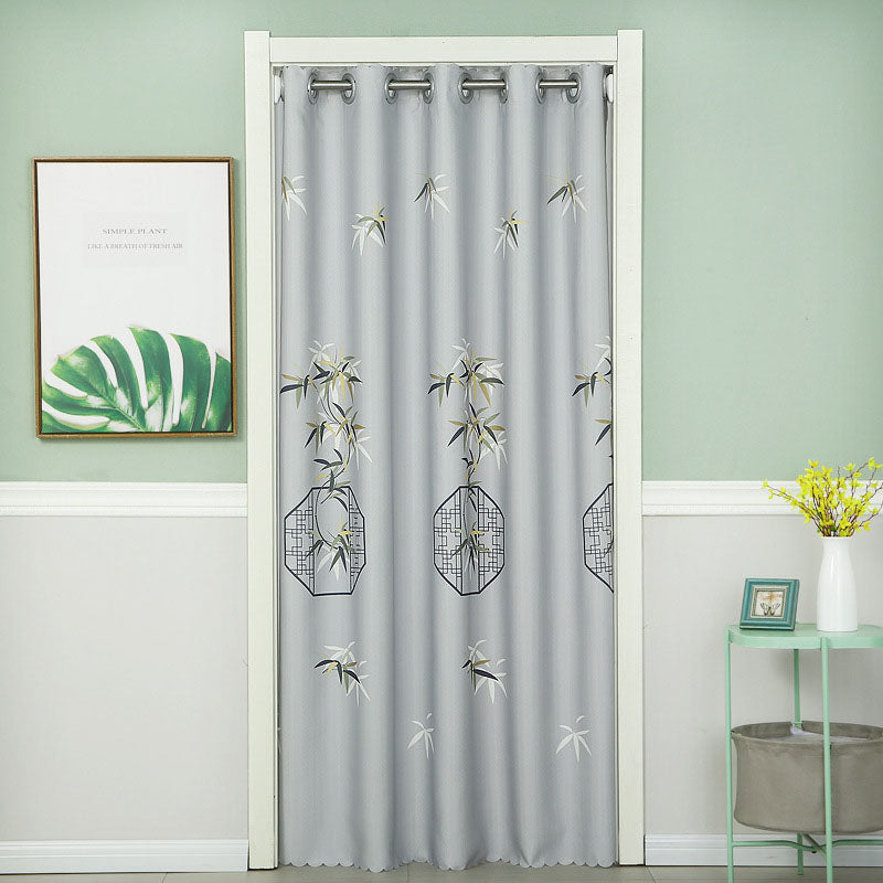 Blackout Sliding Door Curtain with Tie Rope
