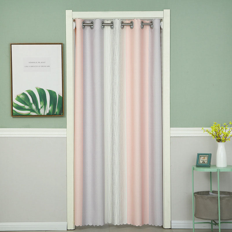 Blackout Sliding Door Curtain with Tie Rope