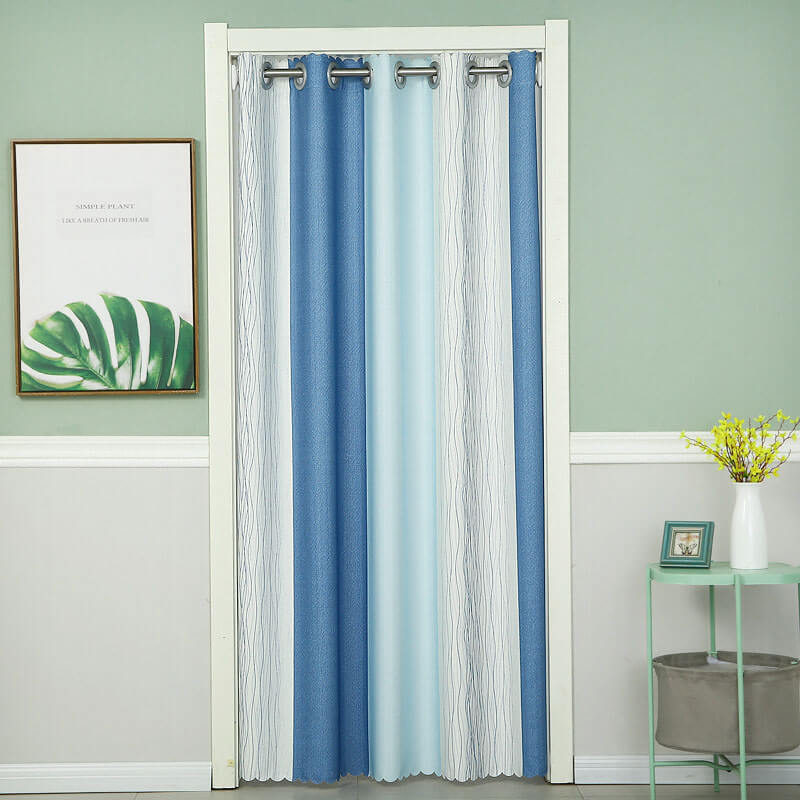 Blackout Sliding Door Curtain with Tie Rope