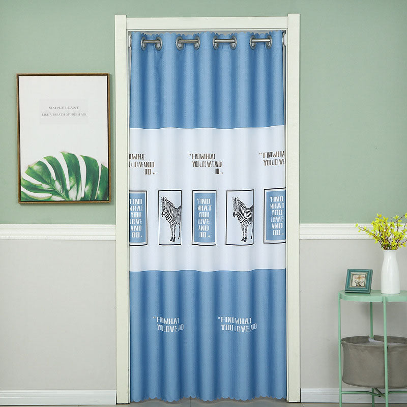 Blackout Sliding Door Curtain with Tie Rope