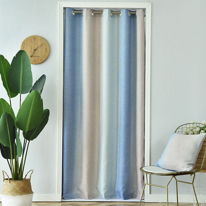 Blackout Sliding Door Curtain with Tie Rope