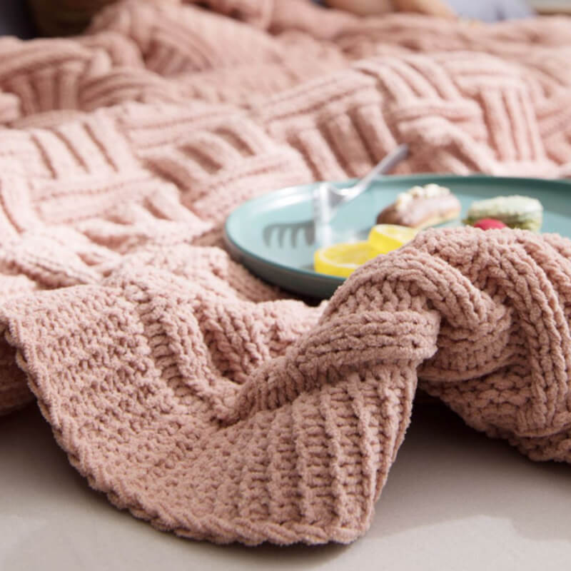 Double Layer Thicken Warm Knit Wool Blanket
