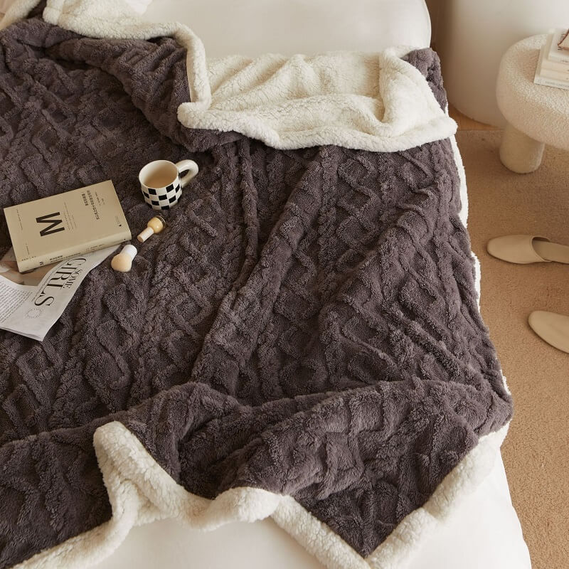 Sherpa Fleece Blanket for Beds