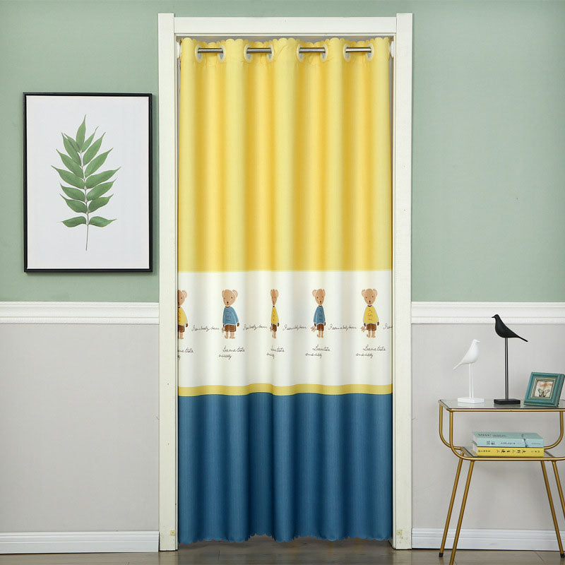 Blackout Sliding Door Curtain with Tie Rope