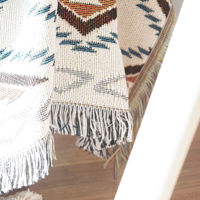Bohemian Throw Blankets with Tassels