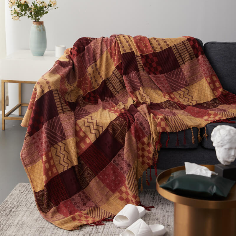 Chenille Jacquard Sofa Throw Cover