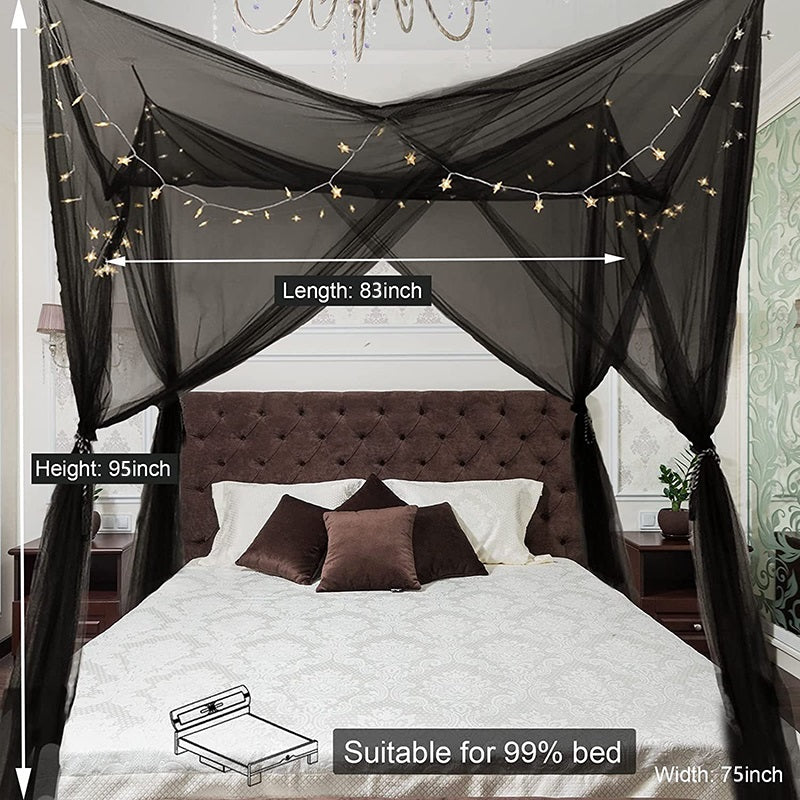 4 Corners Bed Canopy Mosquito Net Size Chart