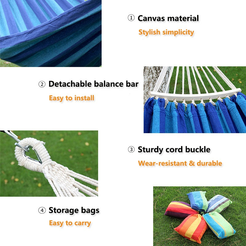 Large Garden Hammock with Carrying Bag and Tree Straps