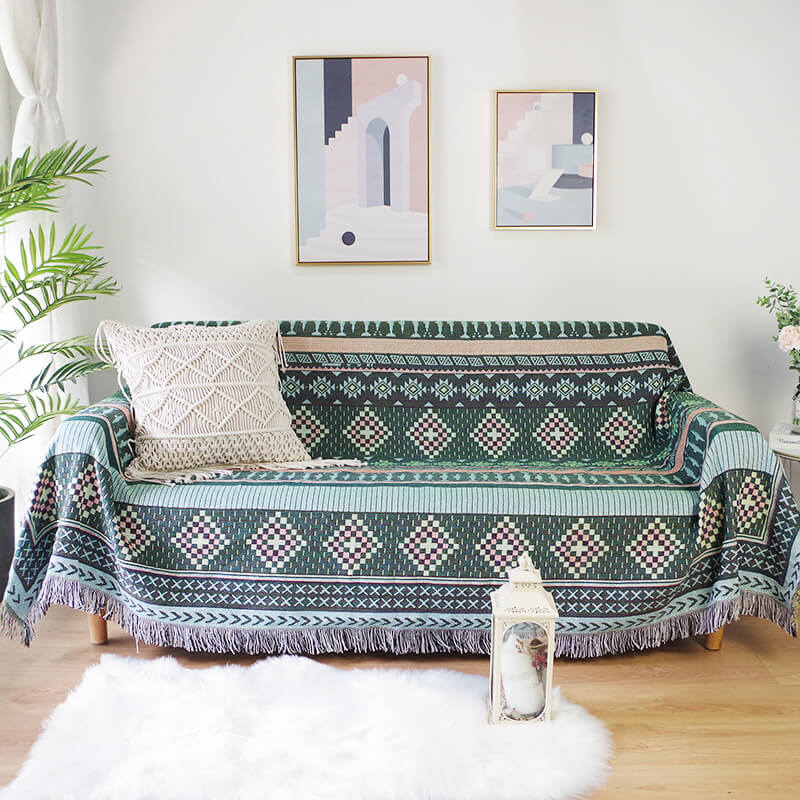 Bohemian Throw Blankets with Tassels
