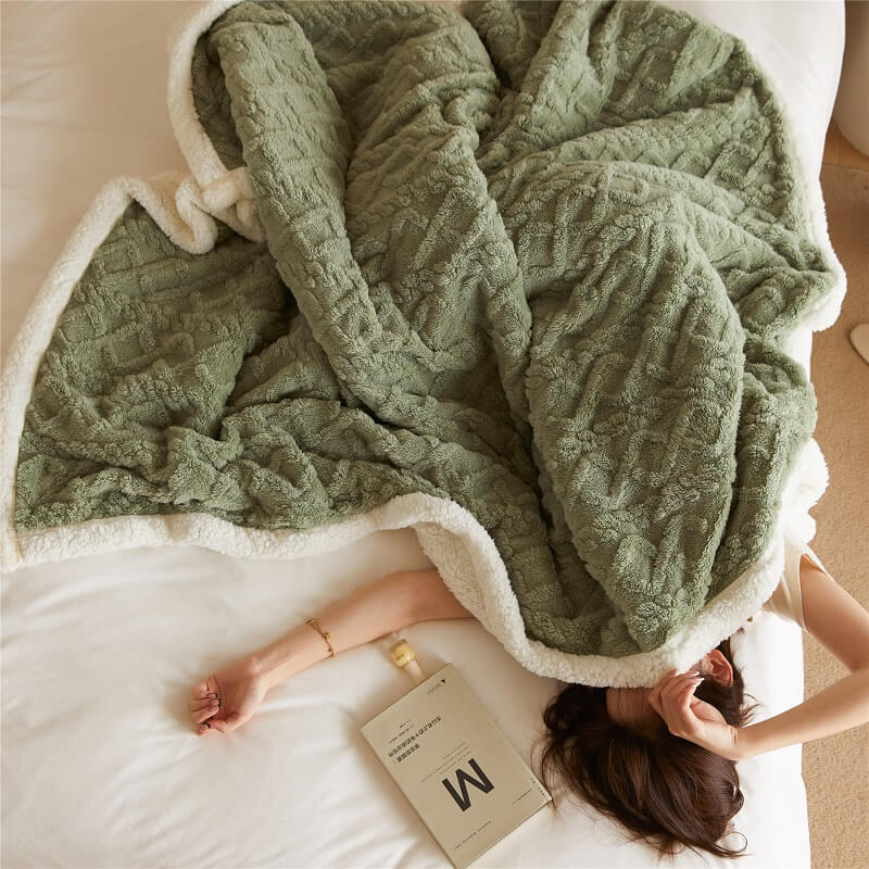 Sherpa Fleece Blanket for Beds