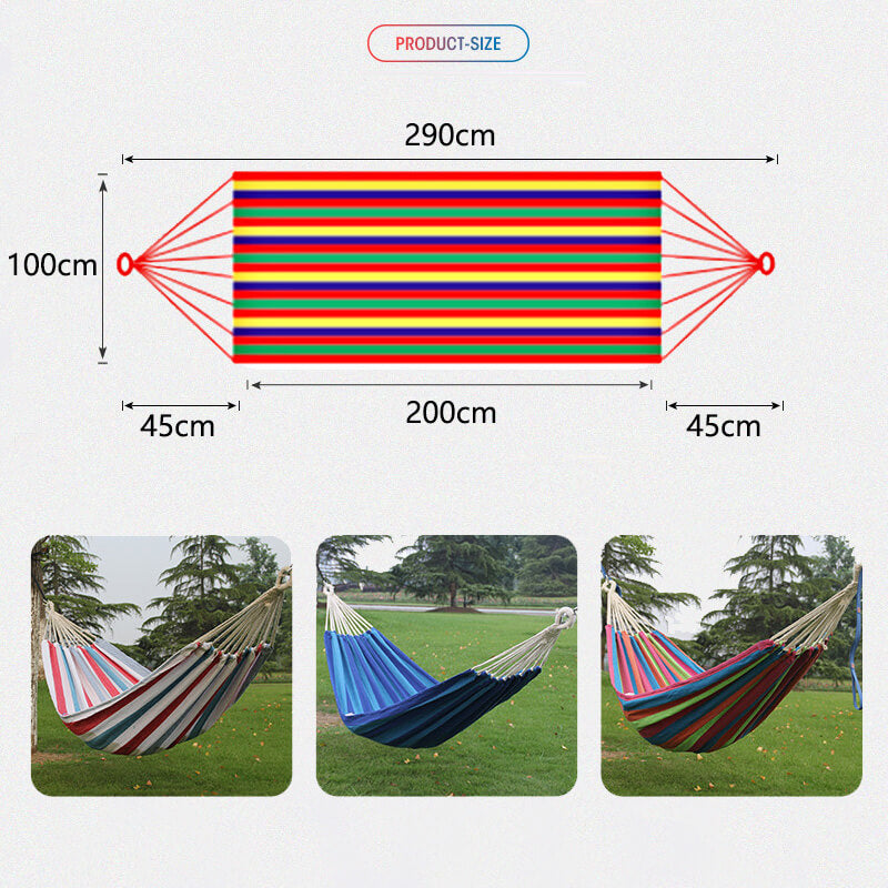 Large Garden Hammock with Carrying Bag and Tree Straps