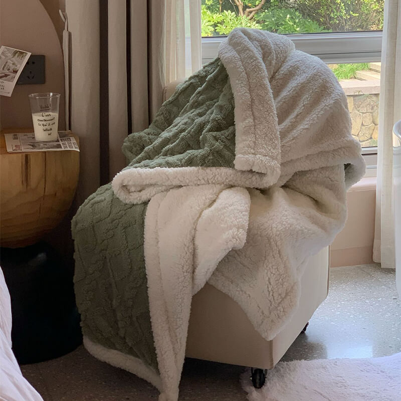 Sherpa Fleece Blanket for Beds