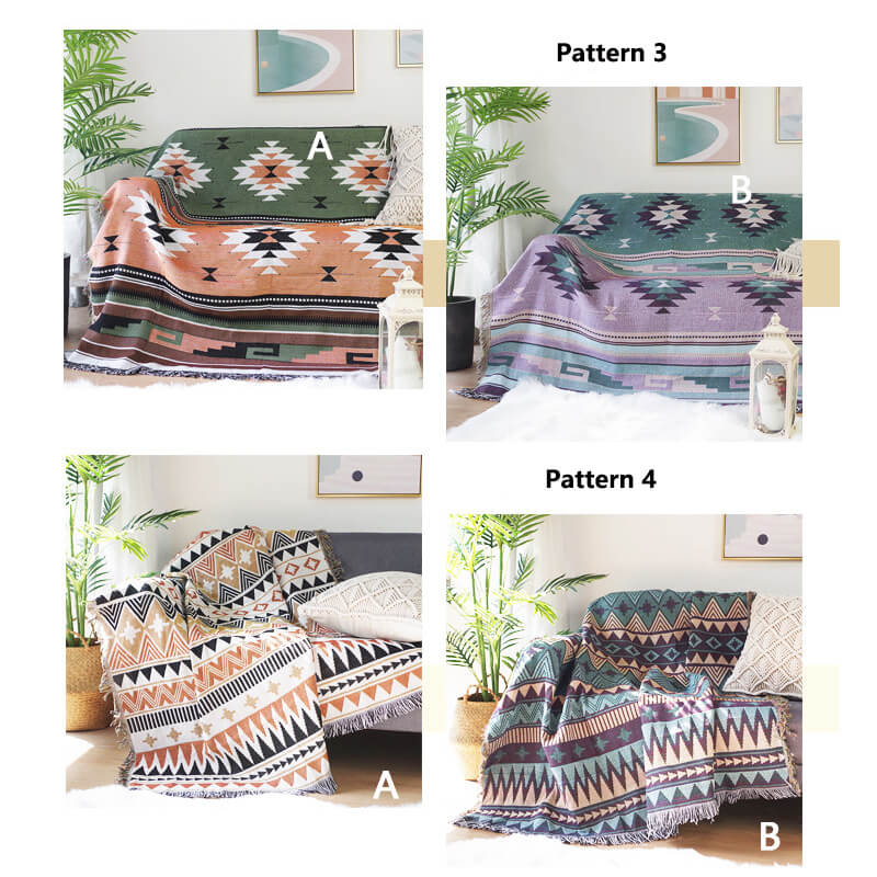 Bohemian Throw Blankets with Tassels
