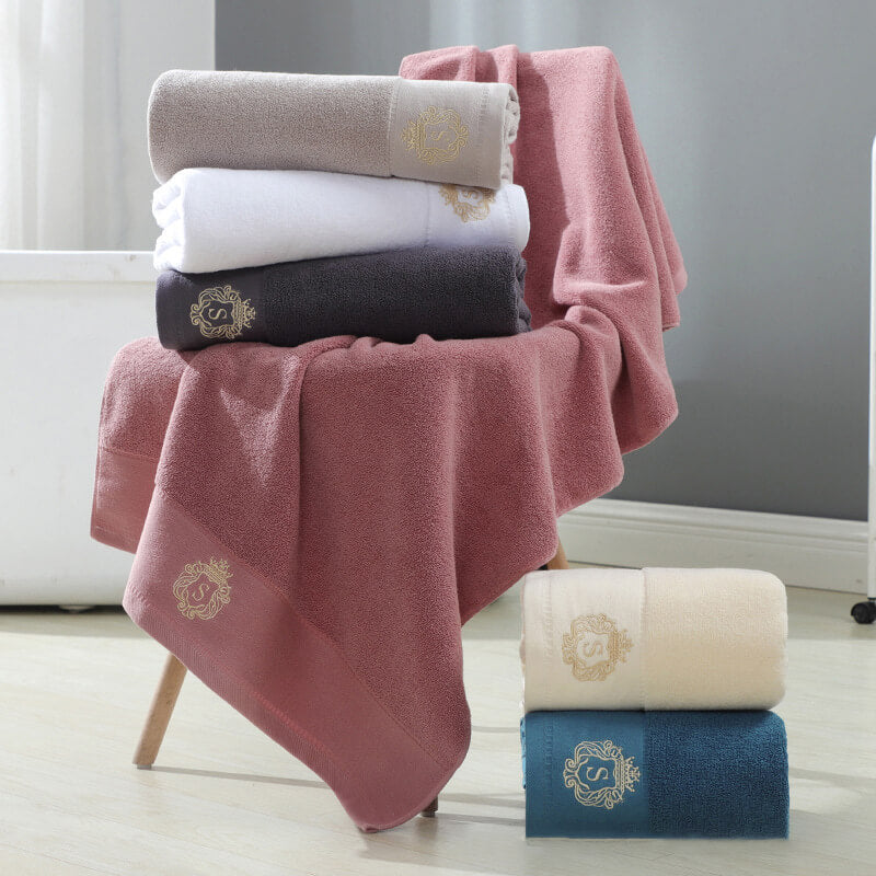 2Pcs Luxury Cotton Super Soft Bath Towel 400GSM