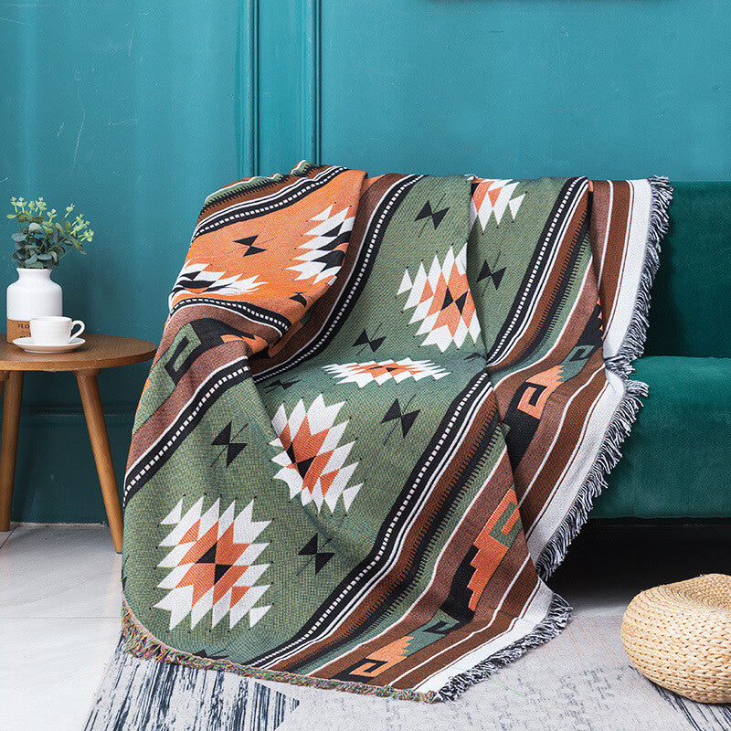 Bohemian Throw Blankets with Tassels