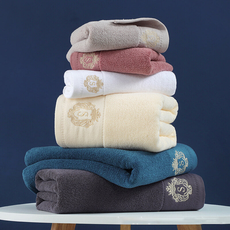 2Pcs Luxury Cotton Super Soft Bath Towel 400GSM
