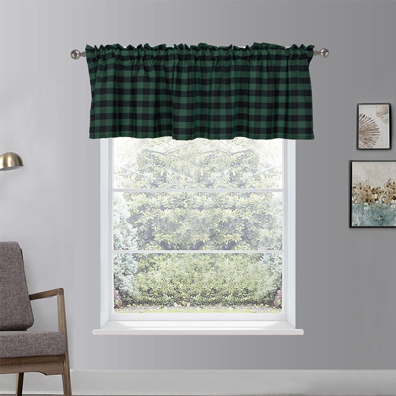 Grid Window Valances for Kitchen Farmhouse Design