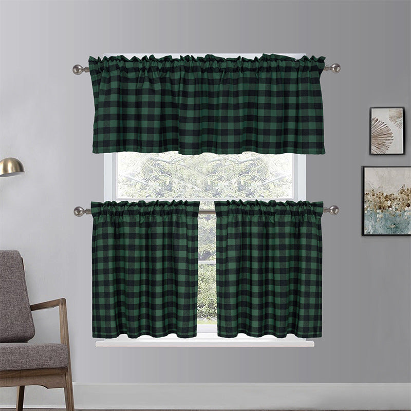 Grid Window Valances for Kitchen Farmhouse Design