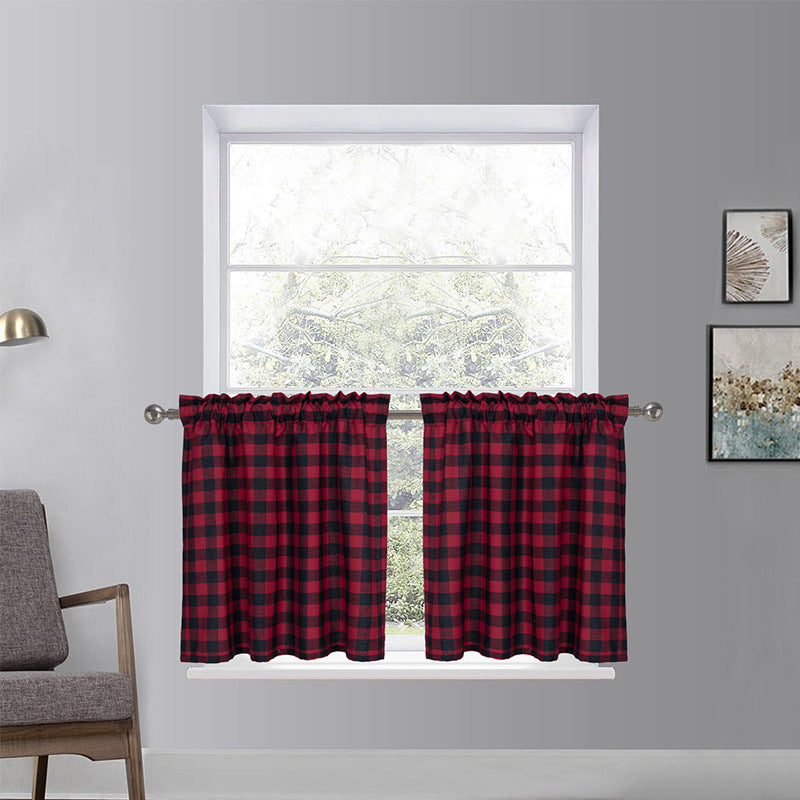 Grid Window Valances for Kitchen Farmhouse Design