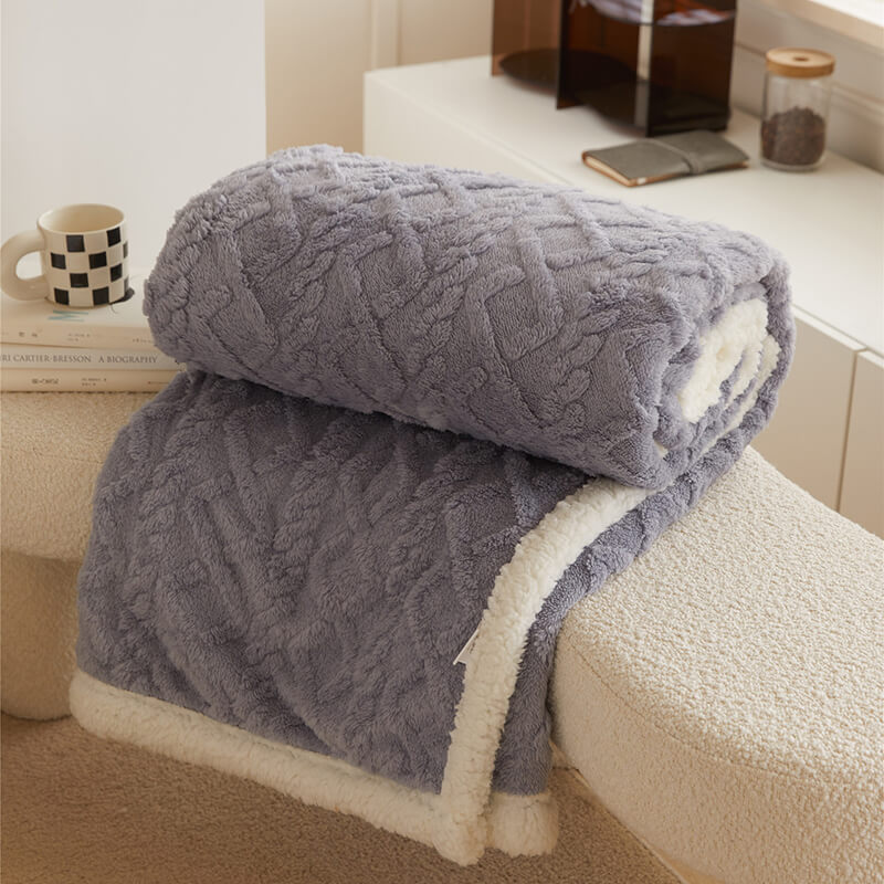 Sherpa Fleece Blanket for Beds