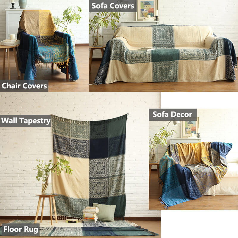 Chenille Jacquard Sofa Throw Cover
