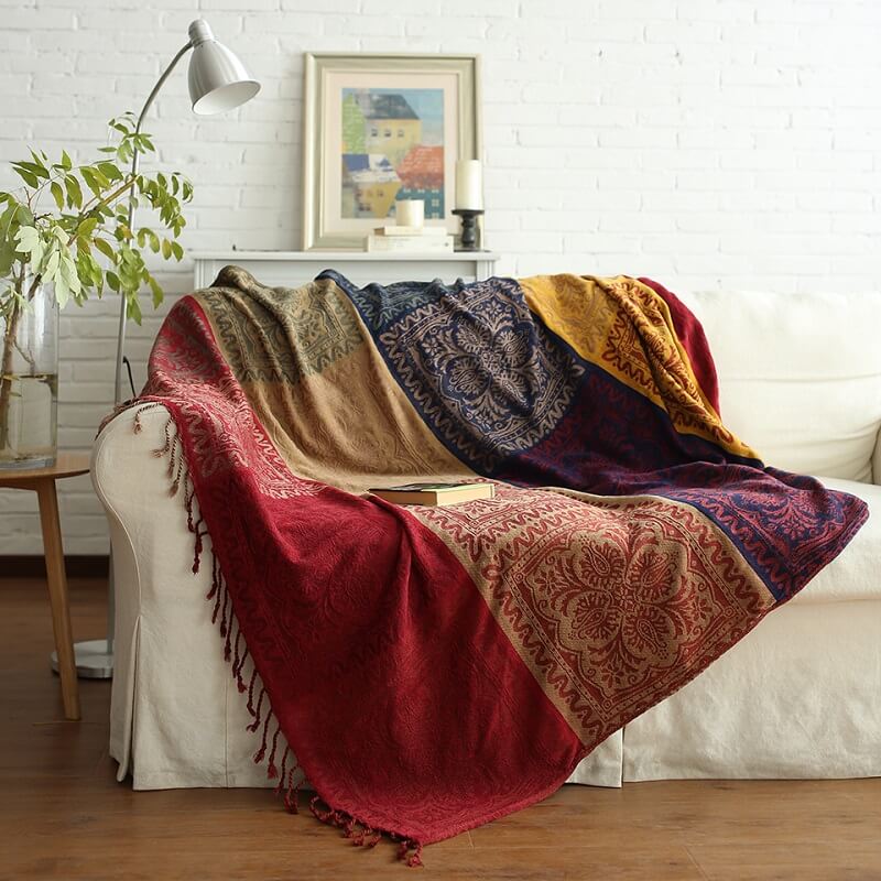 Chenille Jacquard Sofa Throw Cover