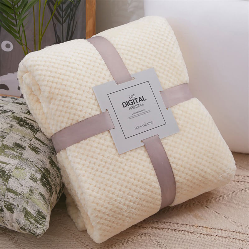 Mesh Fuzzy Plush Solid Blankets