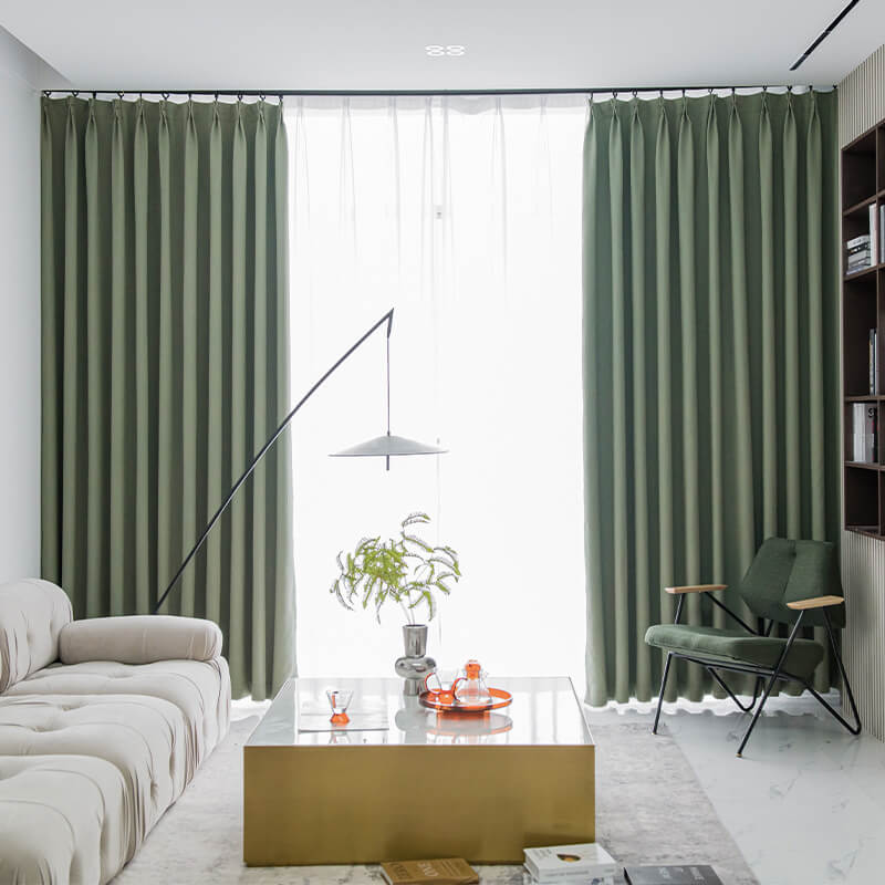 Linen Look Textured Blackout Curtains