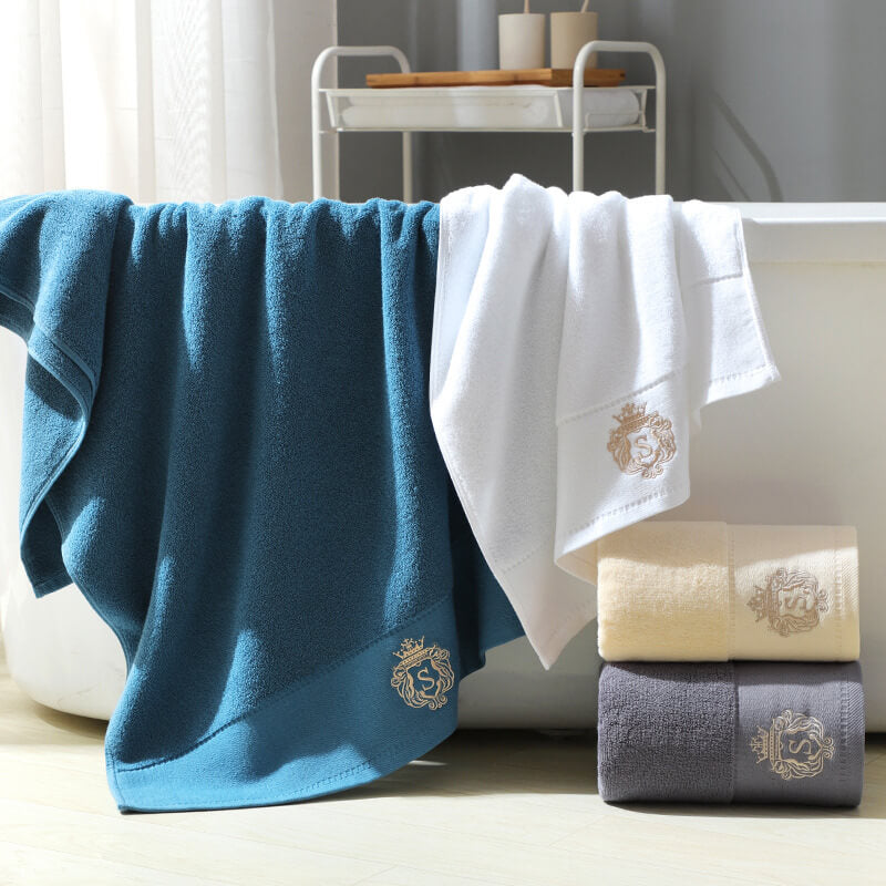 2Pcs Luxury Cotton Super Soft Bath Towel 400GSM