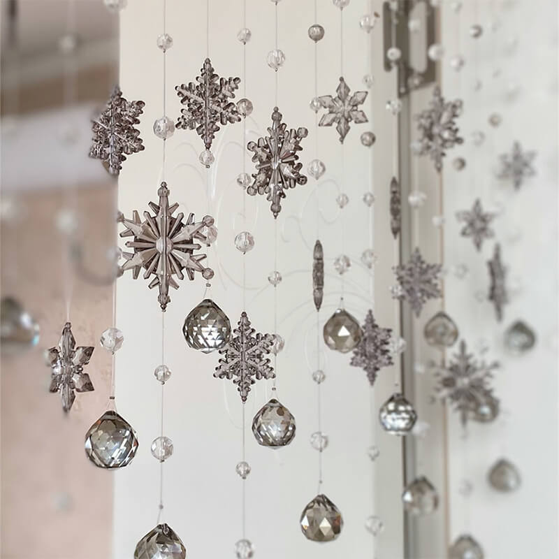 Crystal Snowflake Bead Curtain for Doorways Divider