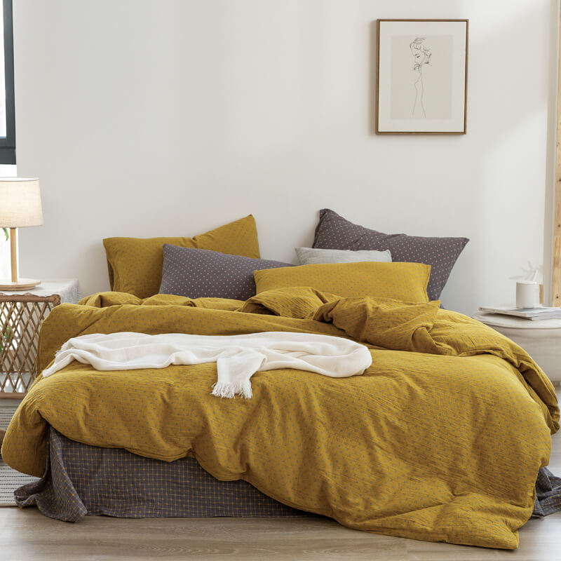 Cotton Yarn Dyed  Duvet Cover Set
