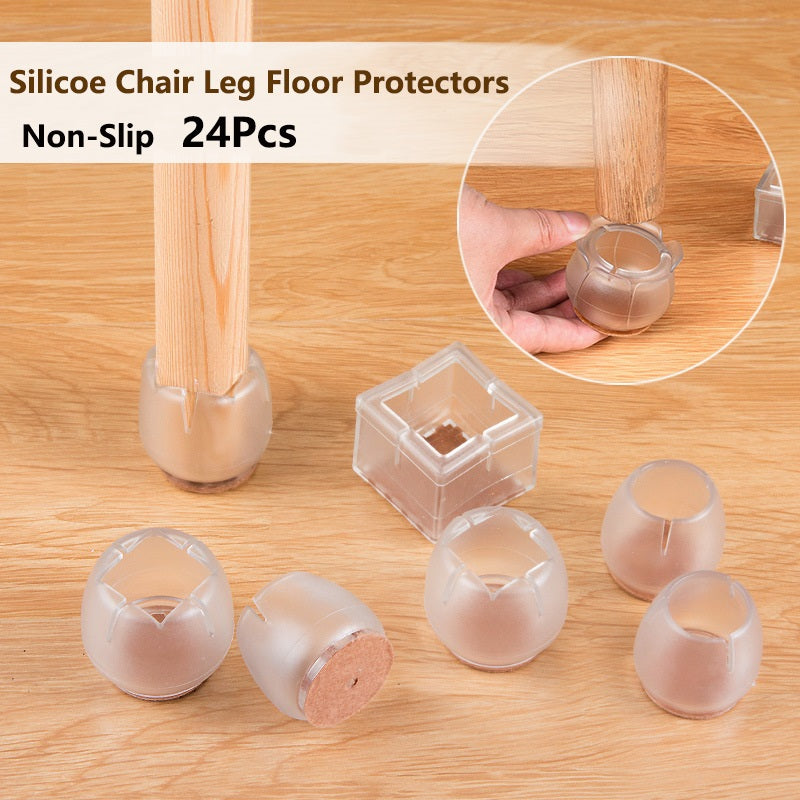 24Pcs Silicone Chair Leg Floor Protectors