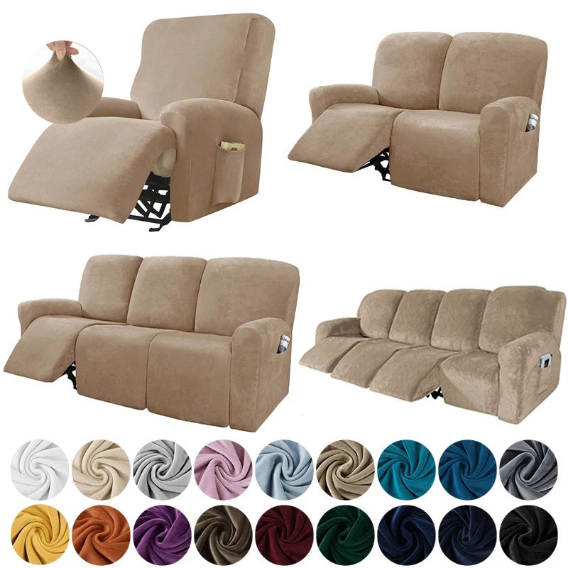 Stretch Velvet Recliner Chair Covers