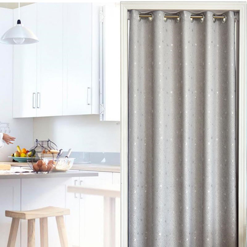 Punch-Free Blackout Door Curtain Stylish Simplicity