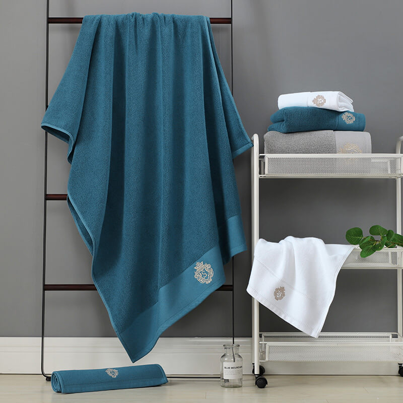 2Pcs Luxury Cotton Super Soft Bath Towel 400GSM