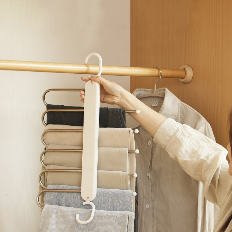 6-in-1 Magic Pants Hangers, Space Saving Hangers for Closet