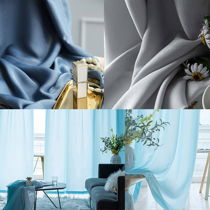 Light Filtering White Voile Curtain with Hooks