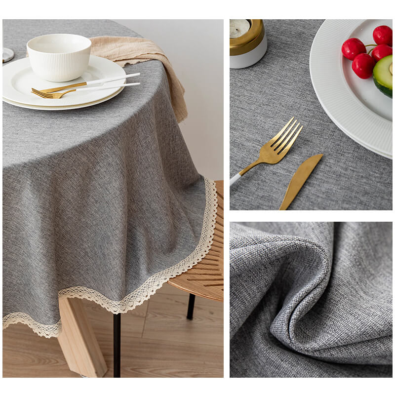 Waterproof Wipeable Round Tablecloths