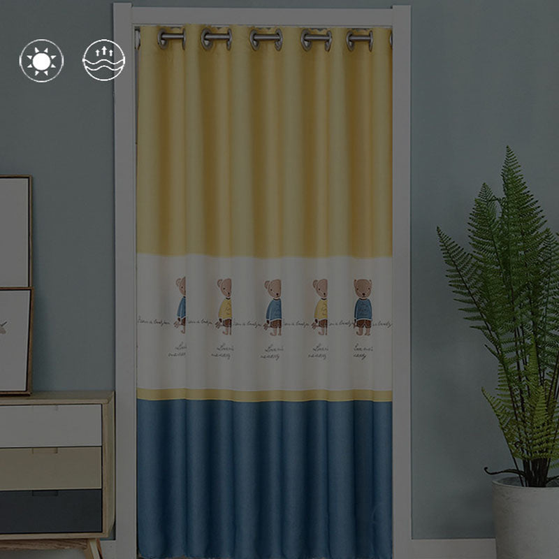 Blackout Sliding Door Curtain with Tie Rope