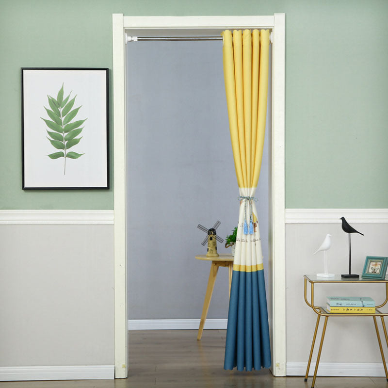 Blackout Sliding Door Curtain with Tie Rope