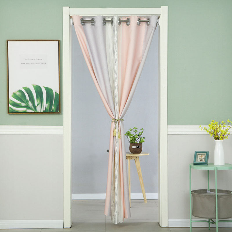 Blackout Sliding Door Curtain with Tie Rope