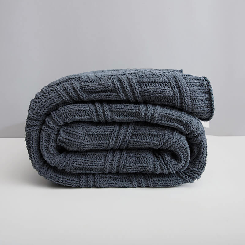 Double Layer Thicken Warm Knit Wool Blanket