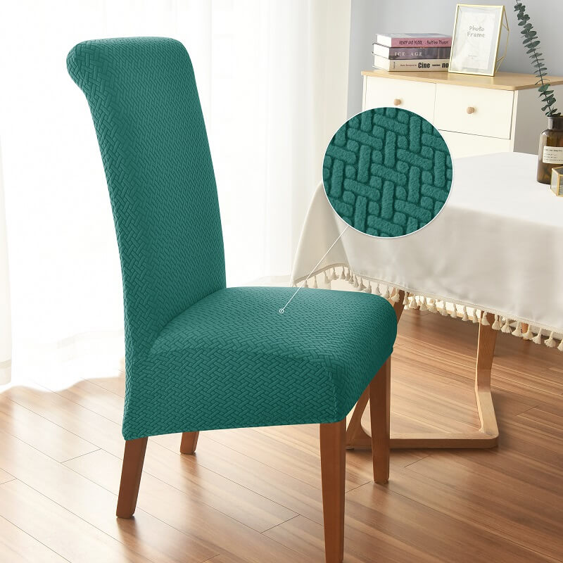 Knitted Twill Jacquard XL Dining Chair Covers