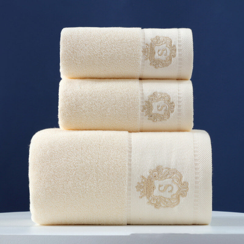2Pcs Luxury Cotton Super Soft Bath Towel 400GSM